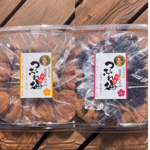つぶれ梅食べ比べセット「うす塩味梅（はちみ」「しそ漬け」各500g（合計1kg）