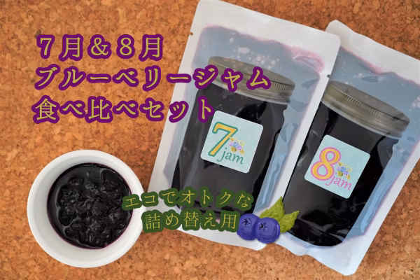 パウチ容器で省資源＆ポストイン！ブルーベリージャム味比べセット