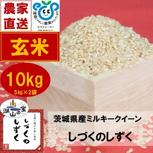 新米】茨城県産ミルキークイーン しづくのしずく10kg(玄米）｜米・穀類