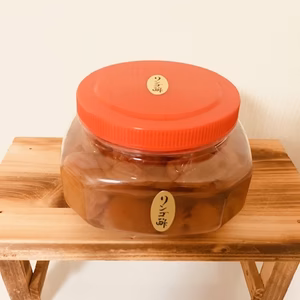 【お料理用つぶれ梅】　塩分控えめ！　はちみつリンゴ酢梅500g　塩分６％