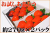 【赤秀】 大玉あまおう270g×2パック入 ご家庭でも 贈りものにも最適♪