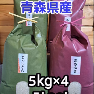 送料無料‼食べ比べセット令和5年青森県産まっしぐら&あさゆき各5kg×2計20k