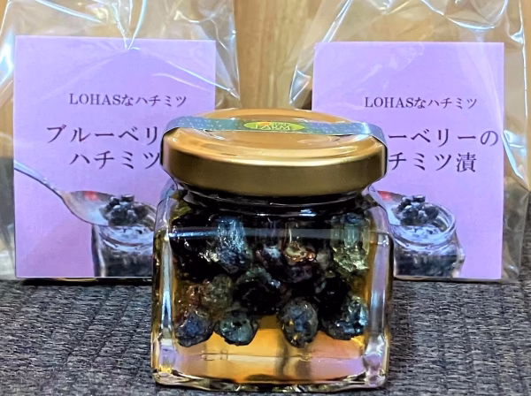ブルーベリーのハチミツ漬 50g【無添加非加熱の生ハチミツの自然な味わい】