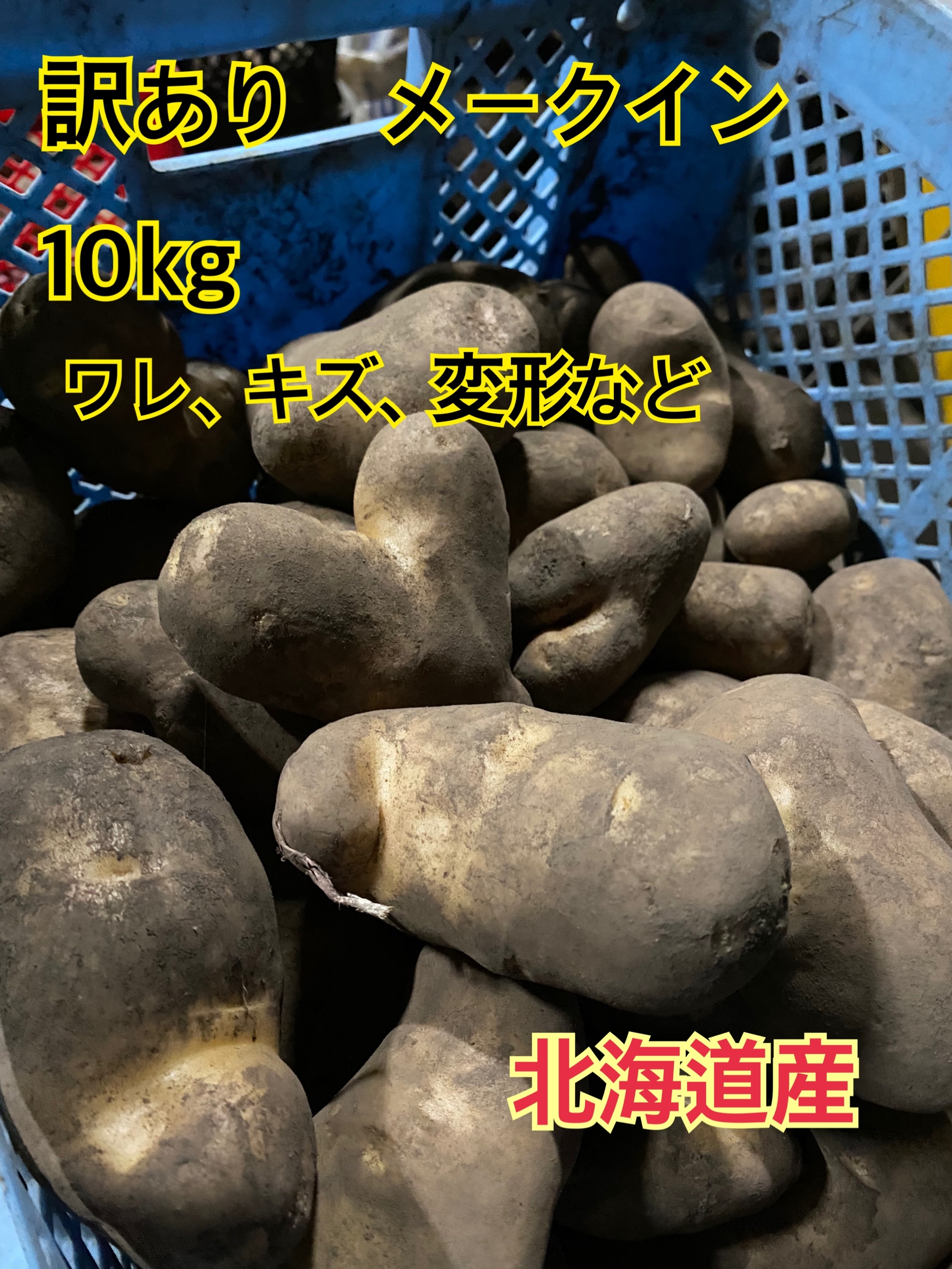 訳あり品 メークイン 箱込み 10kg - 野菜