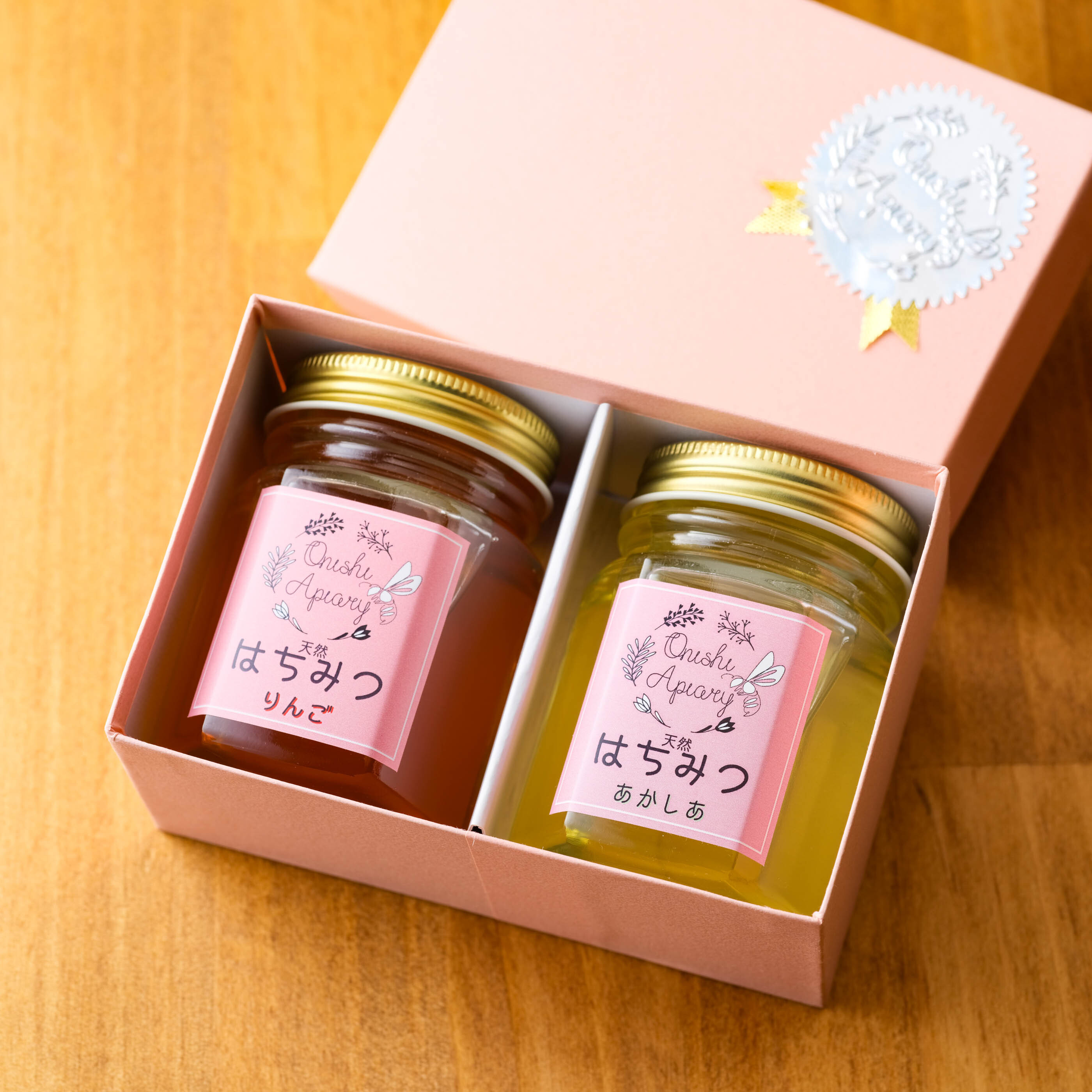 リクエストセット】ギフトBOX《りんご＆春の百花（さくら）》岩手県産