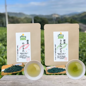 【送料無料】令和８新茶　お試し手土産に1煎ミニパック5ヶ　新茶２品種飲み比べ！