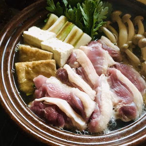 寒い日は鴨鍋！雑炊♪　近江鴨　鴨鍋セット　つくね・つゆ付♪
