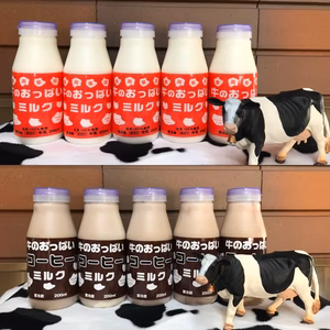 牛のおっぱいミルク5本、コーヒーミルク5本セット