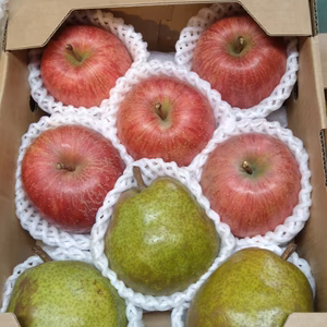 家庭用ふじリンゴとラフランス3Lのセット