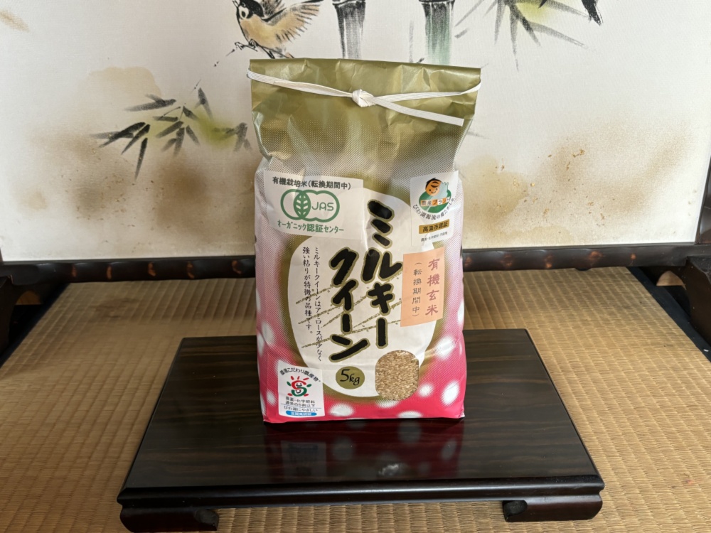 有機JAS(転換期間中)・令和6年産ミルキークイーン玄米｜玄米の