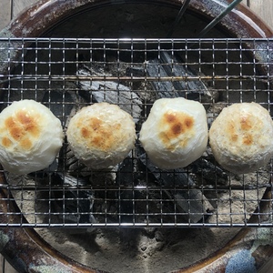 【家庭用おためし/送料込み】杵つき丸餅　玄米餅 2袋セット