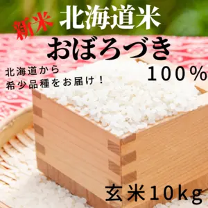 【北海道から希少品種をお届け♪】もっちり・甘みのある北海道米おぼろづき　玄米