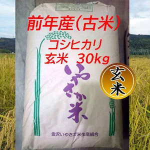 コシヒカリ 玄米 30kg【R４年産】金沢いやさか米