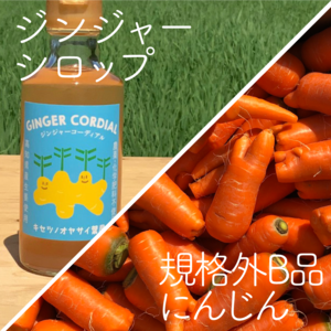 【カラダ喜ぶセット】規格外B品にんじんとジンジャーシロップ