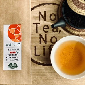 １番茶の良質な茶葉を使用した白川茶　浅煎りほうじ茶　