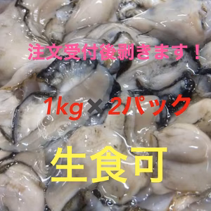 10/12〜順次発送♪ 生食可　南三陸志津川産　むき身1kg×2パック計2kg