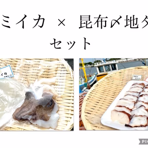 スミイカ(ゲソ付き) × 浜茹で昆布〆地タコ　セット