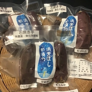 【那須高原】無農薬・無化学肥料　1口サイズのミニ石焼き芋3袋セット
