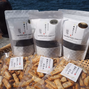 自然の旨みを味わえる『鉄釜ひじき 3袋』と『鉄釜ひじきおかき 3袋』セット