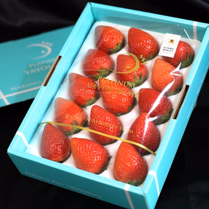 【厳選】大粒完熟いちご【プラチナムやよいひめ】【ギフトにぴったりな化粧箱入り】