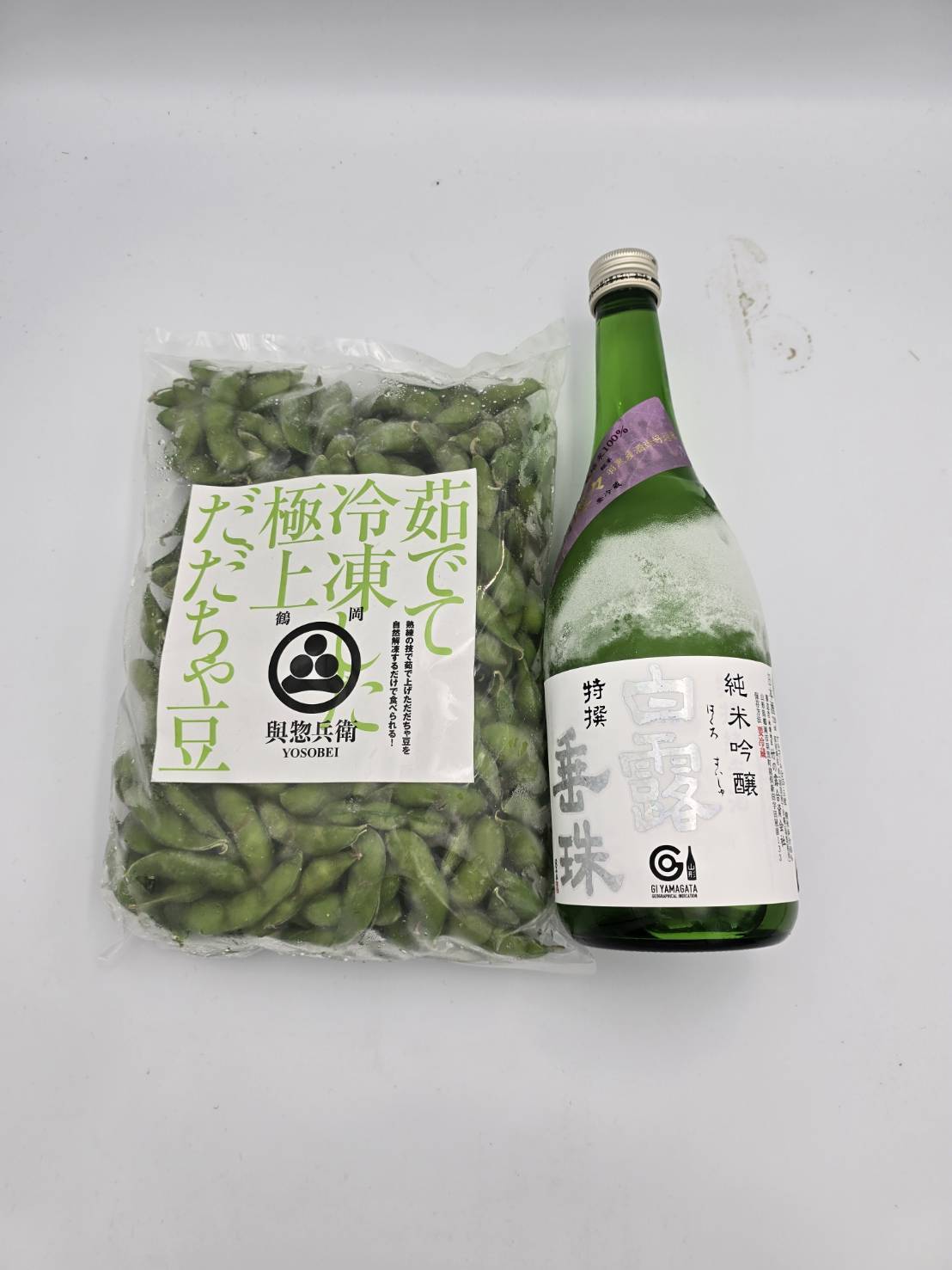 神農家の冷凍グイ飲みセット 冷凍豆800g✖1・日本酒✖1