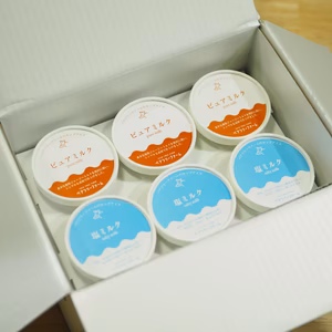 カップアイス《ピュアミルク・塩ミルク各3》6個セット｜ペアツリーファーム