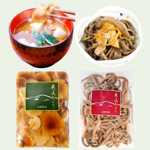 国産天然なめこ+天然ぜんまい水煮 各1袋 春を先取り 山形産 2024年採取