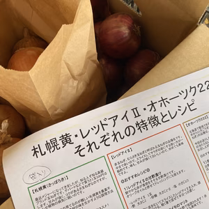 札幌黄・オホーツク222・レッドアイⅡ食べ比べ