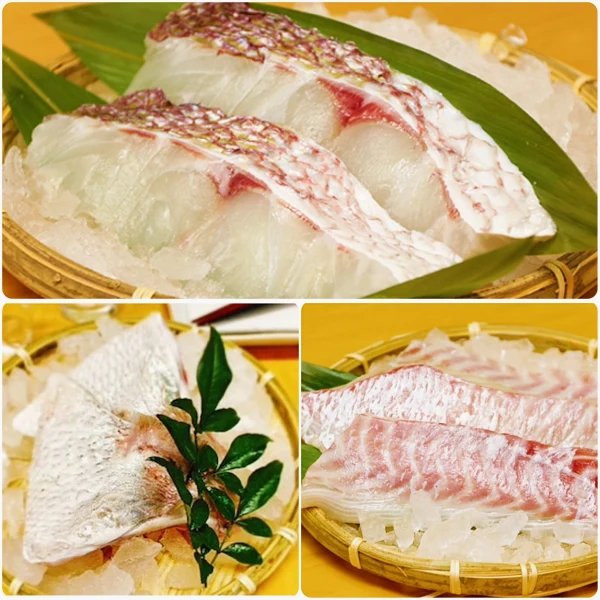 【真鯛の美味しい詰め合わせ】天草産 「真鯛お刺身用のサク&切身&カマ」セット