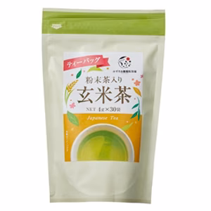 【宅配便】粉末茶入り玄米茶 ティーバッグ 4g×30